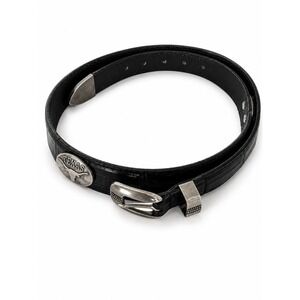 Zep-Pro Texas Longhorns crocodile-patterned black leather belt